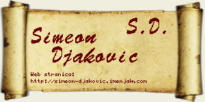 Simeon Đaković vizit kartica